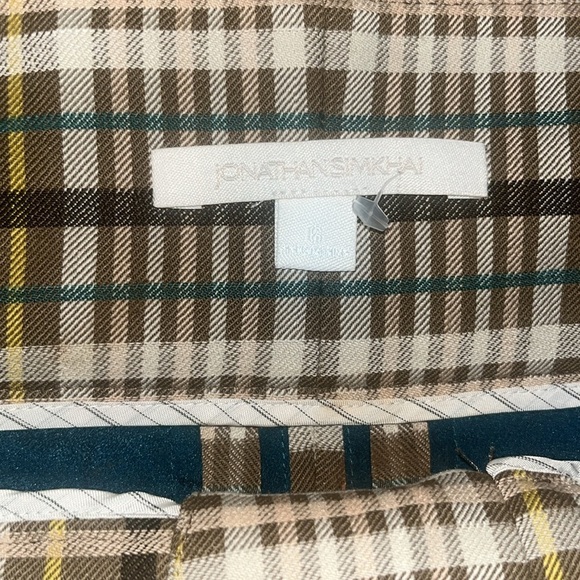 Jonathan Simkhai Belted Plaid Trouser Pants‎ Wool
Blend Ochre 6 - Picture 10 of 11